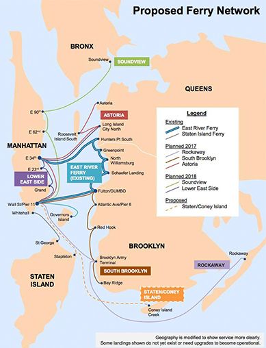 Proposed Ferry Network