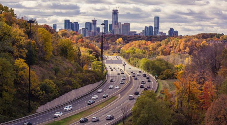 Road into city